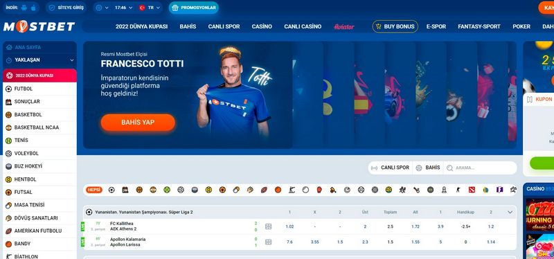 Sázení na esporty Mostbet